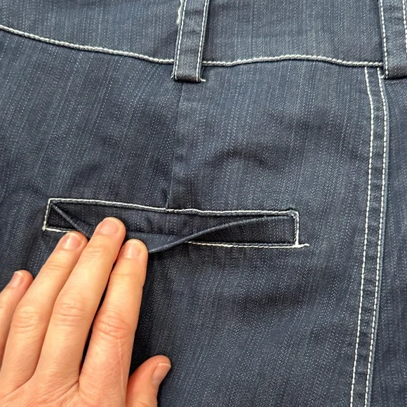 NY& Company Super Wide Leg Women's Jeans in Dark Blue - Picture 10 of 12